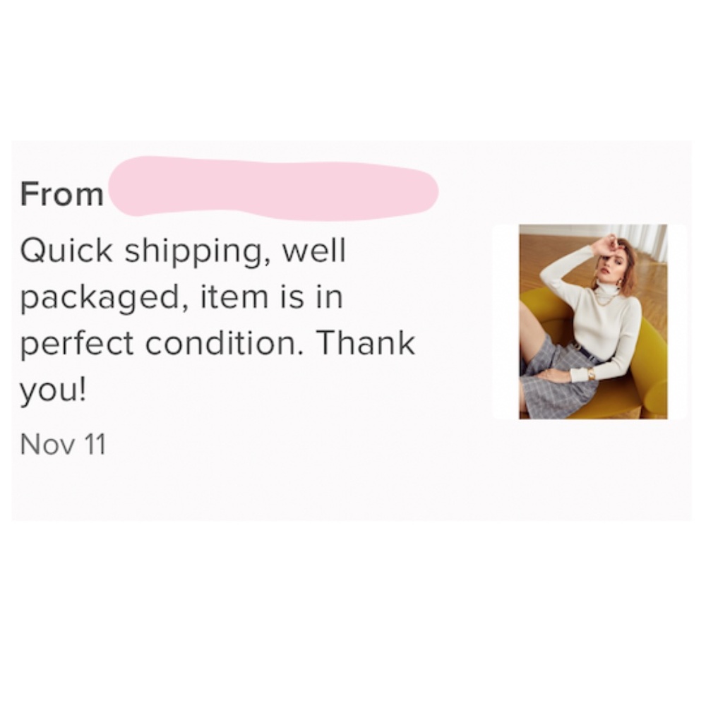 White Rib-Knit Turtleneck Light Sweater Top - Picture 7 of 8